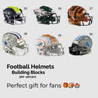 NFL Helmet Brick Set - Building Blocks | Room Decor