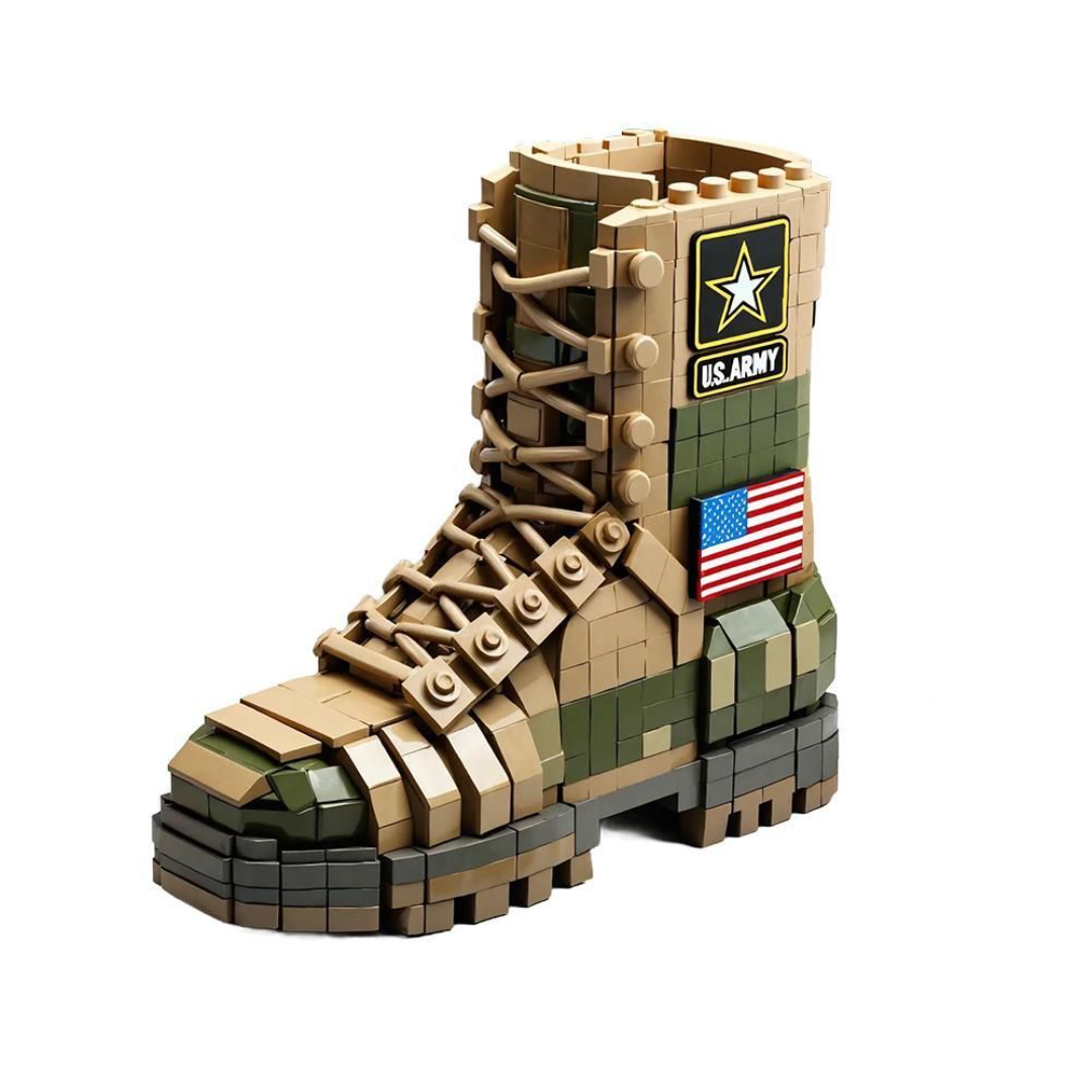 US Army Soldier Boots Brick Set - Building Blocks | Room Decor