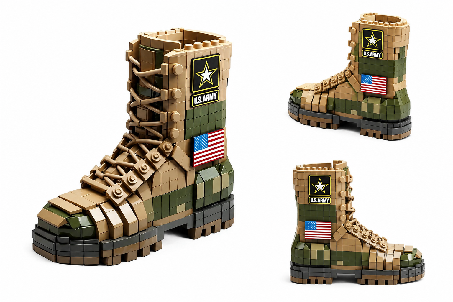 US Army Soldier Boots Brick Set - Building Blocks | Room Decor