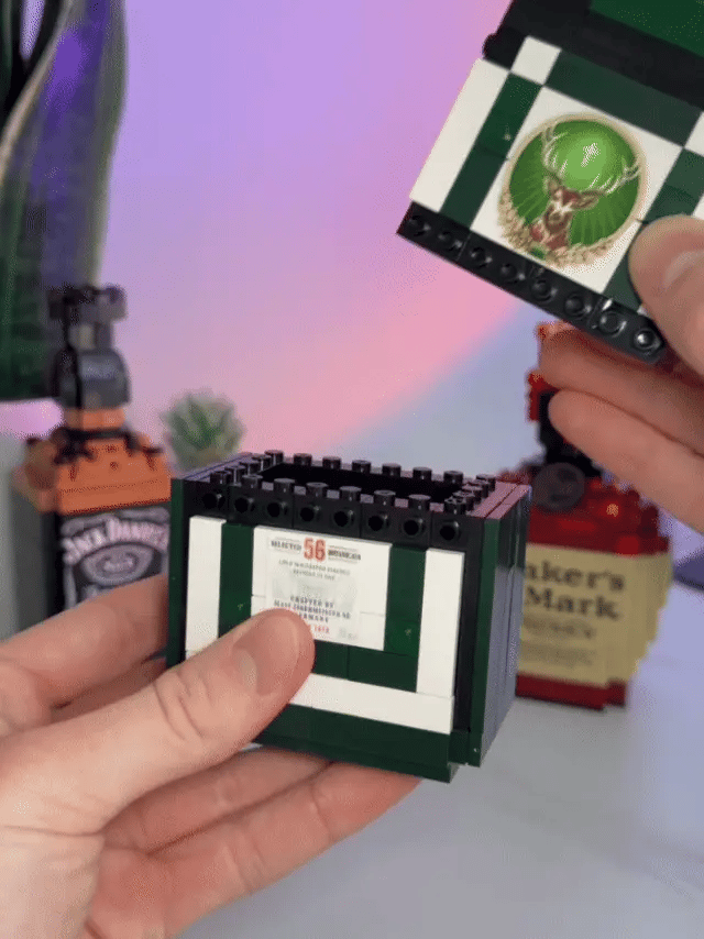 Alcohol Bottle Brick Set - Building Block | Bar Decor
