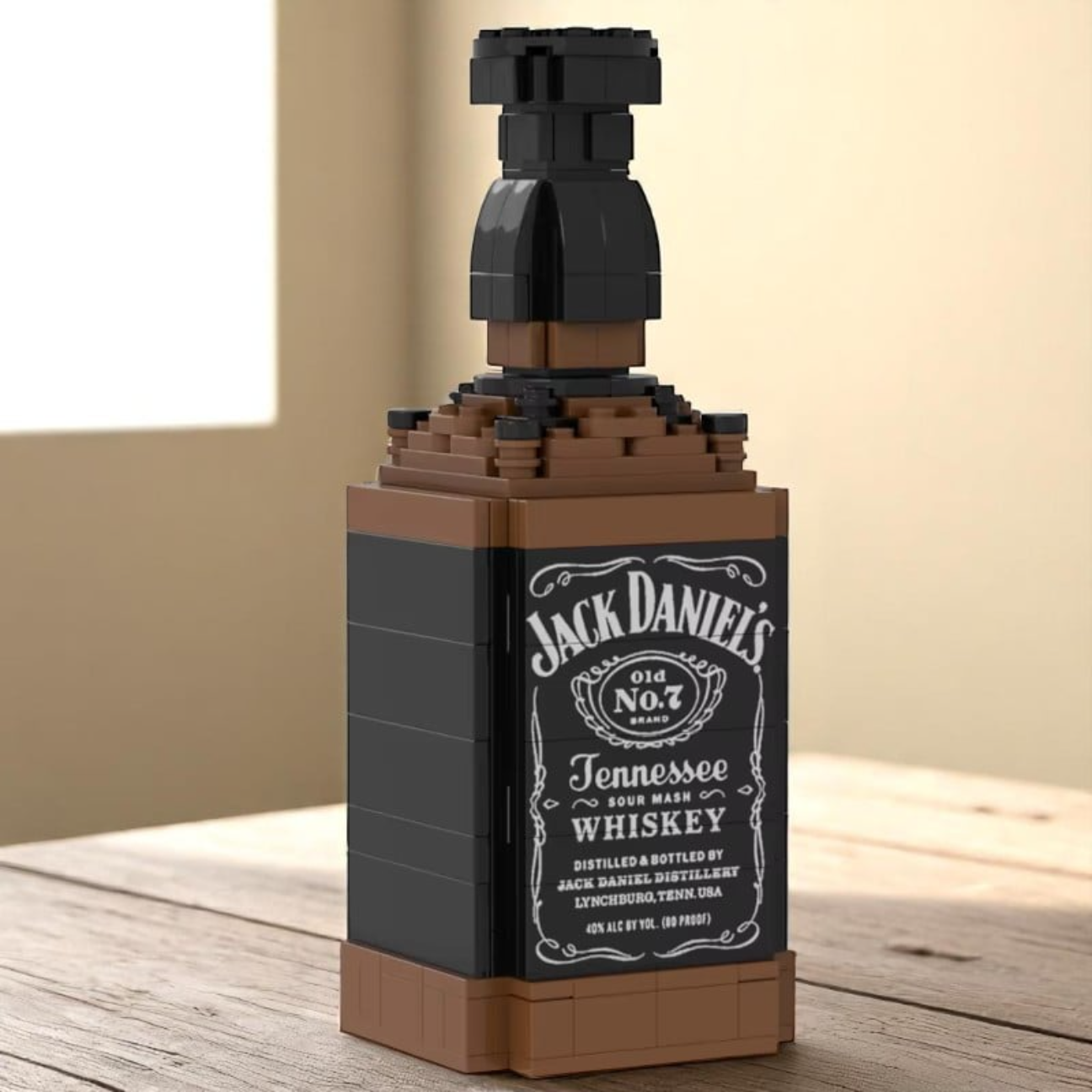 Alcohol Bottle Brick Set - Building Block | Bar Decor