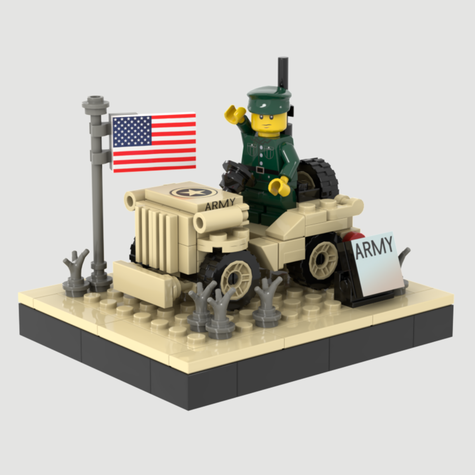 Army Military Tribute Brick Set - Building Blocks | Room Decor