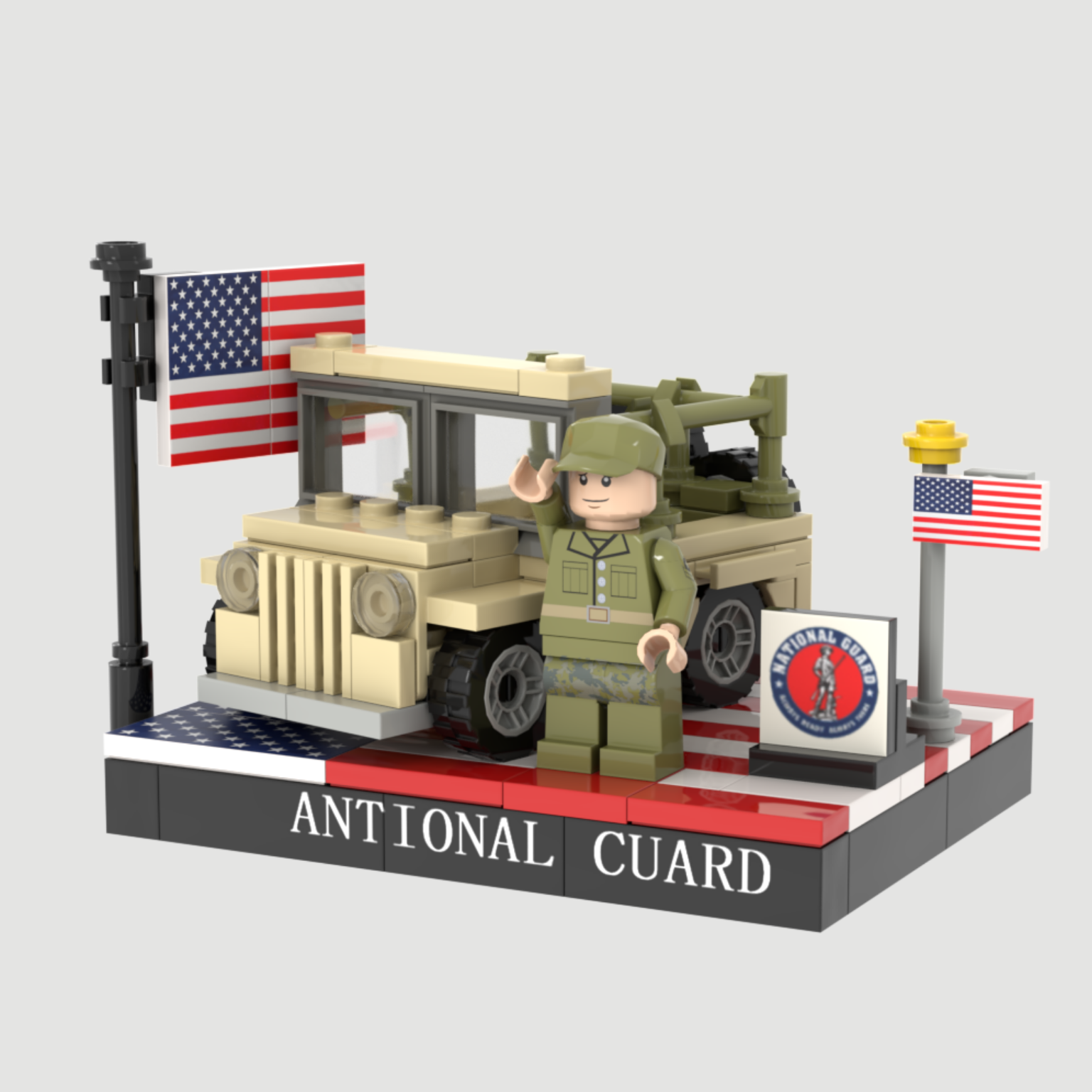 Army Military Tribute Brick Set - Building Blocks | Room Decor