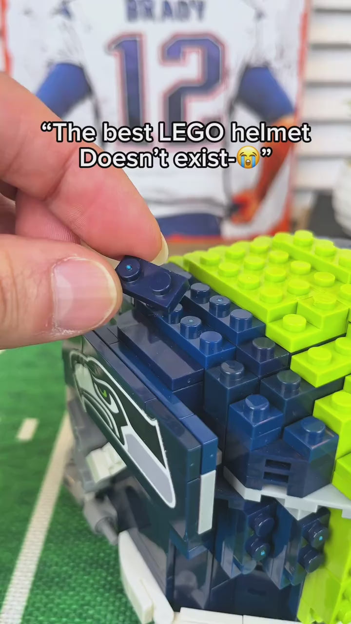 NFL Helmet Brick Set - Building Blocks | Room Decor