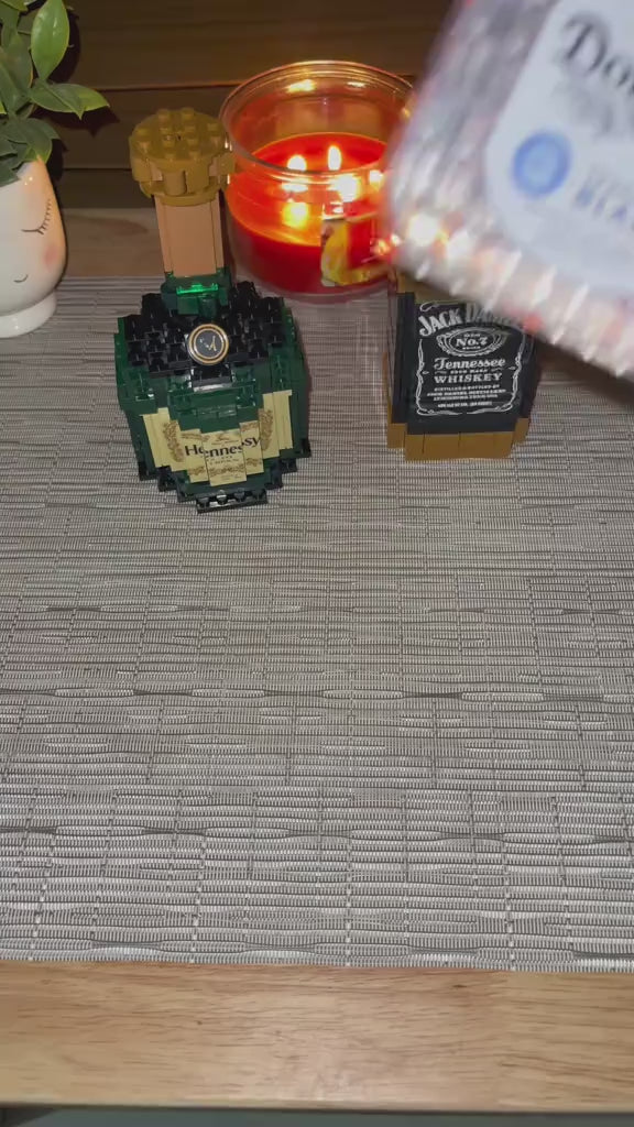 Alcohol Bottle Brick Set - Building Block | Bar Decor